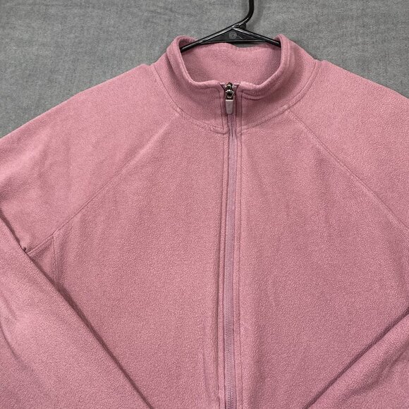 Old Navy Active Womens Go-Dry Pink Full-Zip Fleece Sweater Jacket Large - Picture 7 of 11